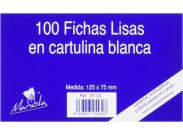 Mariola Pack De 100 Fichas Lisas Nº2 Para Fichero - Medidas 125X75Mm - Color Blanco