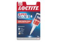 Loctite Superglue-3 Precision Max 10Gr - Adhesivo Liquido Transparente - Boquilla Extralarga - Secado Rapido - Resistente Al Agua Y A Temperaturas Extremas