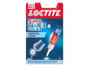 Loctite Superglue-3 Cristal 3Gr - Adhesivo Liquido Para Cristal Y Metal - Triple Resistencia Al Agua, Golpes Y Temperaturas