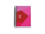 Dohe Tamgram Agenda Escolar Espiral A6 - Dia Pagina - Papel 70G/M2 - Cubierta De Carton Plastificado - Color Rosa