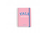 Dohe Yale Pink Lady Agenda Escolar Espiral Wire’o A5 - Semana Vista - Papel 80G/M2 - Cubierta De Carton Plastificado - Cierre Con Goma Elastica - Color Rosa
