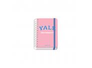 Dohe Yale Pink Lady Agenda Escolar Espiral Wire’o A6 - Dia Pagina - Papel 80G/M2 - Cubierta De Carton Plastificado - Cierre Con Goma Elastica - Color Rosa