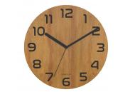 Unilux Reloj Palma Bamboo - Diseño Elegante Y Moderno - Fabricado Con Materiales Sostenibles - Color Negro/Madera