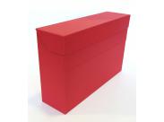 Elba Caja De Transferencia Resistente 39.6X25.4Cm - Tapa Con Cierre De Seguridad - Asa Ergonomica - Color Rojo Intenso