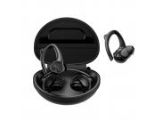 Dcu Tecnologic Earbuds Bluetooth Sport Earhook Ipx-6 - Auriculares Inalambricos Diseñados Para Deportistas - Ganchos Para Las Orejas Que Garantizan Ajuste Seguro - Resistencia Al Agua Ipx-6 - Calidad De Sonido Excepcional - Color Negro