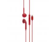 Dcu Tecnologic Auriculares Stereo Con Conector Lightning - Color Rojo