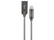 Dcu Tecnologic Cable Lightning Pure Metal - Conector Usb 2.0 Y C89 - Resistente A Deshilacharse, Doblarse Y Romperse - Recubrimiento De Pvc Con Trenzado De Acero - Color Metal