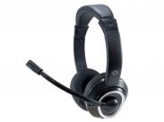 Conceptronic Auriculares Con Microfono Flexible - Almohadillas Acolchadas - Diadema Ajustable - Control De Volumen - Cable De 2M - Color Negro
