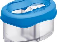 Pelikan Recipiente Para Agua Azul - Tapa Desmontable - Antigoteo - 3 Compartimentos - Porta Pinceles